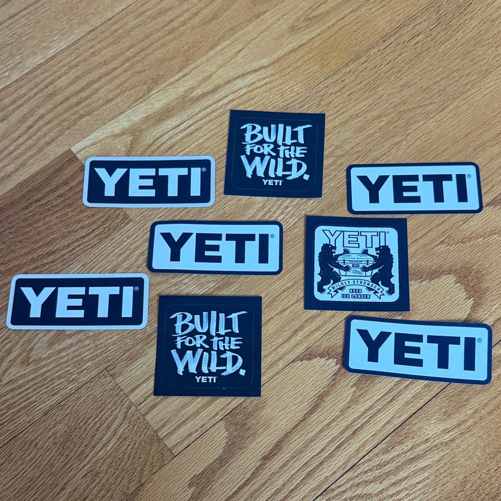 YETI Stickers Decals 8-Pack - Built for the Wild